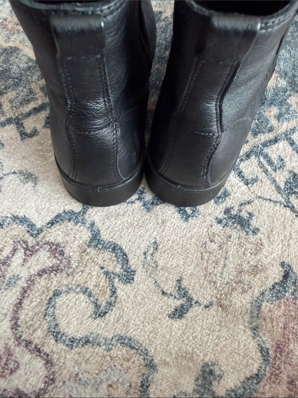 Ecco Black Leather Chukka Zip Boots - Picture 3 of 4
